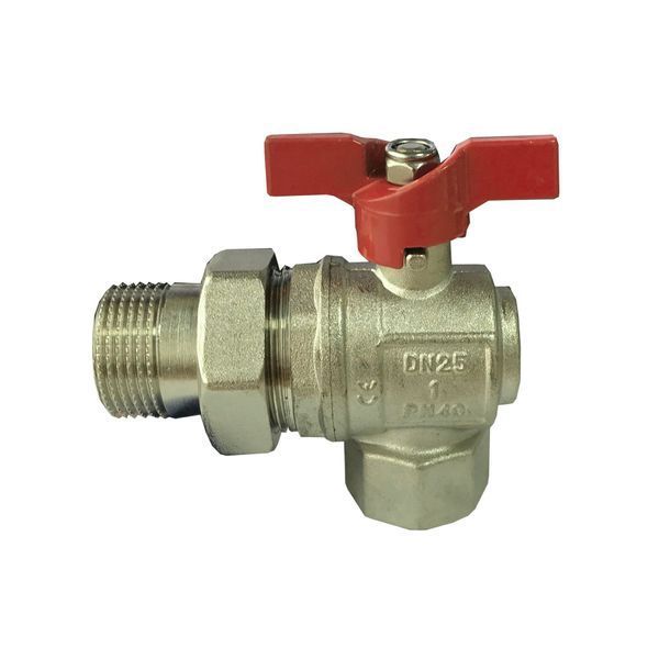 Кран кульовий кутовий з американкою SELBA 1&Prime; SL1543 15716 фото