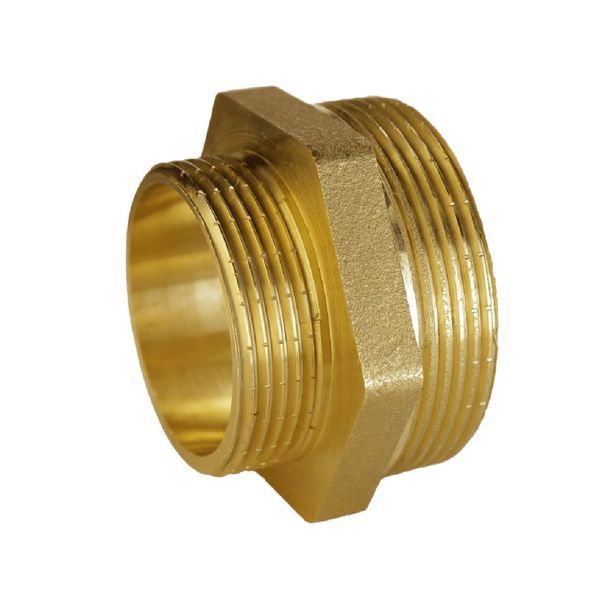 Ниппель редукционный латунный 2&Prime;НР х 1 1/2&Prime;НР литейный 520Б 12899 фото