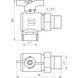 Кран кульовий кутовий з американкою SELBA 1&Prime; SL1543 15716 фото 6
